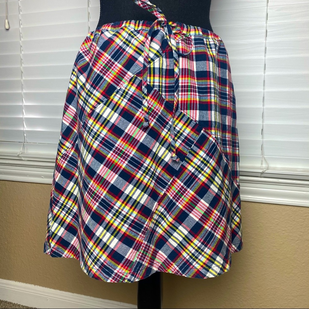 Tommy Jeans Cute Plaid Drawstring Skirt